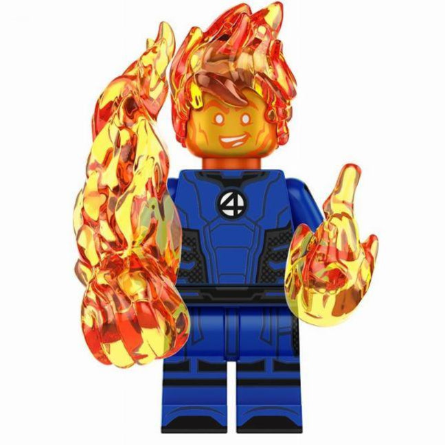 Human Torch (MCU) Custom Marvel Superhero Minifigure1