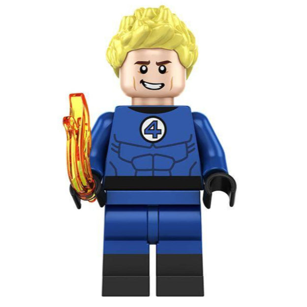 Johnny Storm (F4) Custom Marvel Superhero Minifigure1