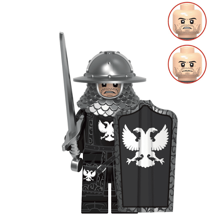 Black Eagle Knight Custom Medieval Knight Minifigure1