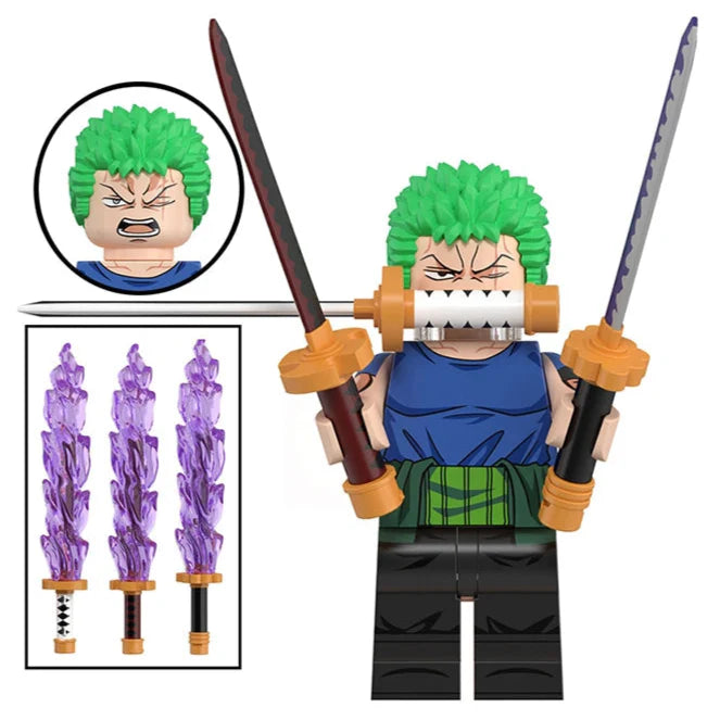 Roronoa Zoro custom One Piece Anime Minifigure1