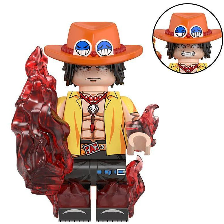 Portgas D. Ace Custom One Piece Anime Minifigure1