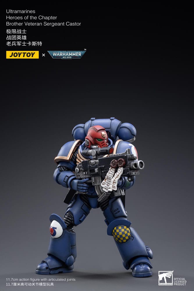 Warhammer 40k Action Figure 1/18 Ultramarines Heroes of the Chapter Brother Veteran Sergeant Castor 12cm5
