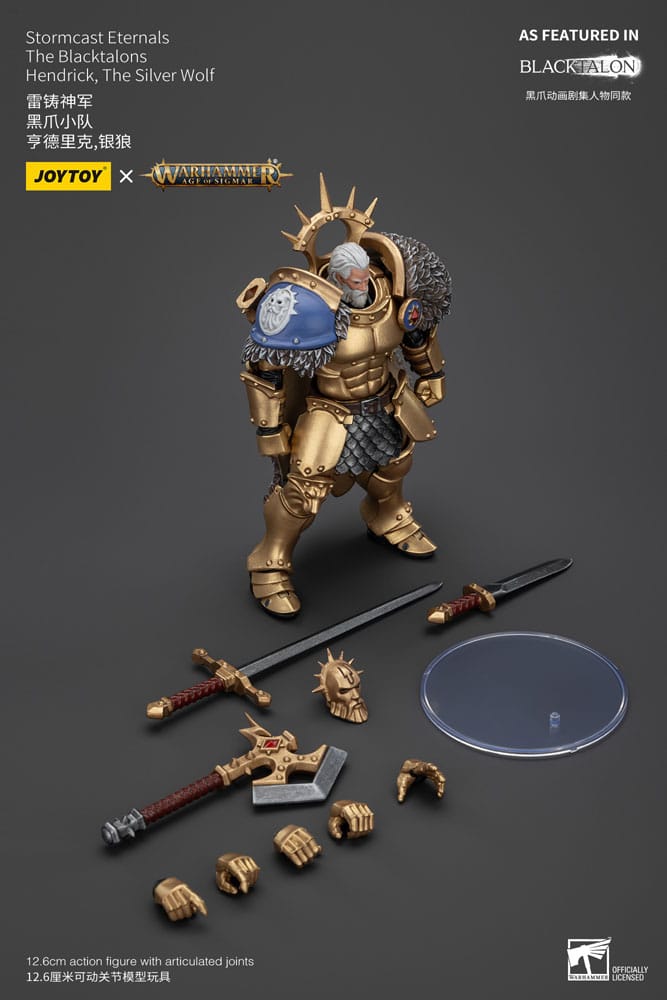 Warhammer Age of Sigmar Action Figure Stormcast Eternals The Blacktalons Hendrick The Silver Wolf 20cm9