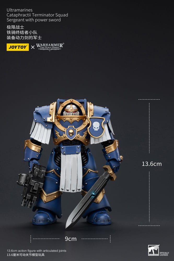 Warhammer The Horus Heresy Action Figure 1/18 Ultramarines Cataphractii Terminator Squad Sergeant with Power Sword 14cm9