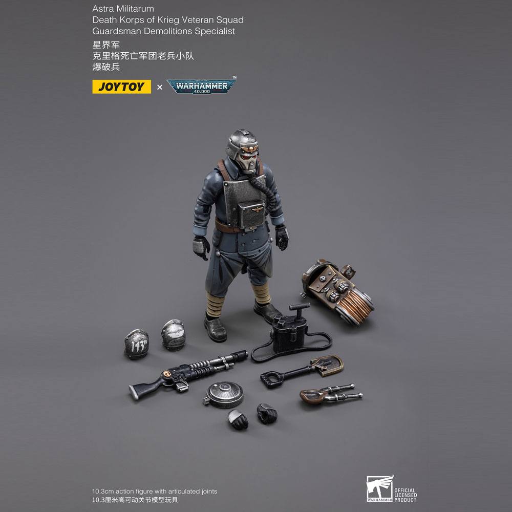 Warhammer 40k Action Figure 1/18 Death Korps of Krieg Veteran Squad Guardsman Demolitions Specialist 10cm8