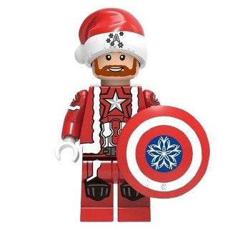 Captain America Santa Custom Marvel Christmas Superhero Minifigure1