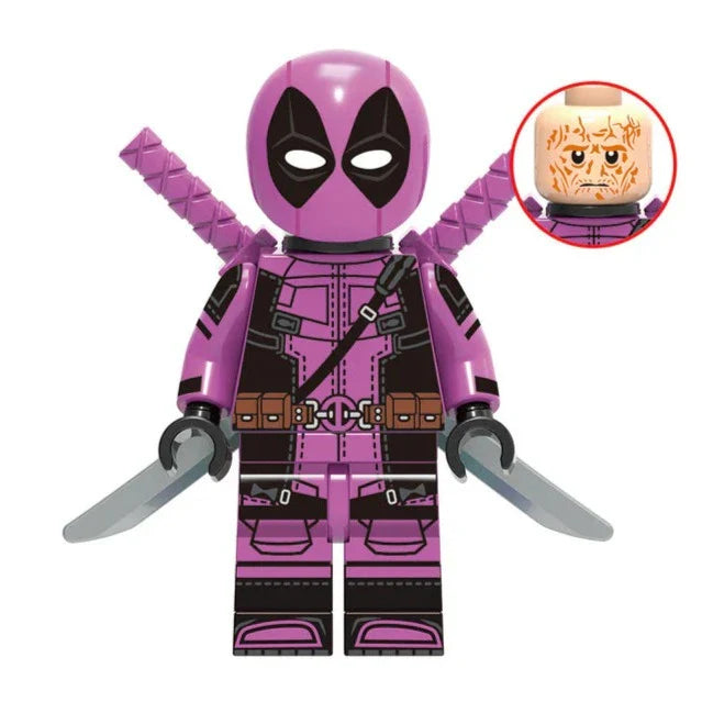 Pink Deadpool Custom Marvel Superhero Minifigure1