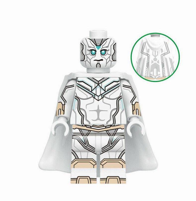 White Vision WandaVision Custom Marvel Superhero Minifigure1