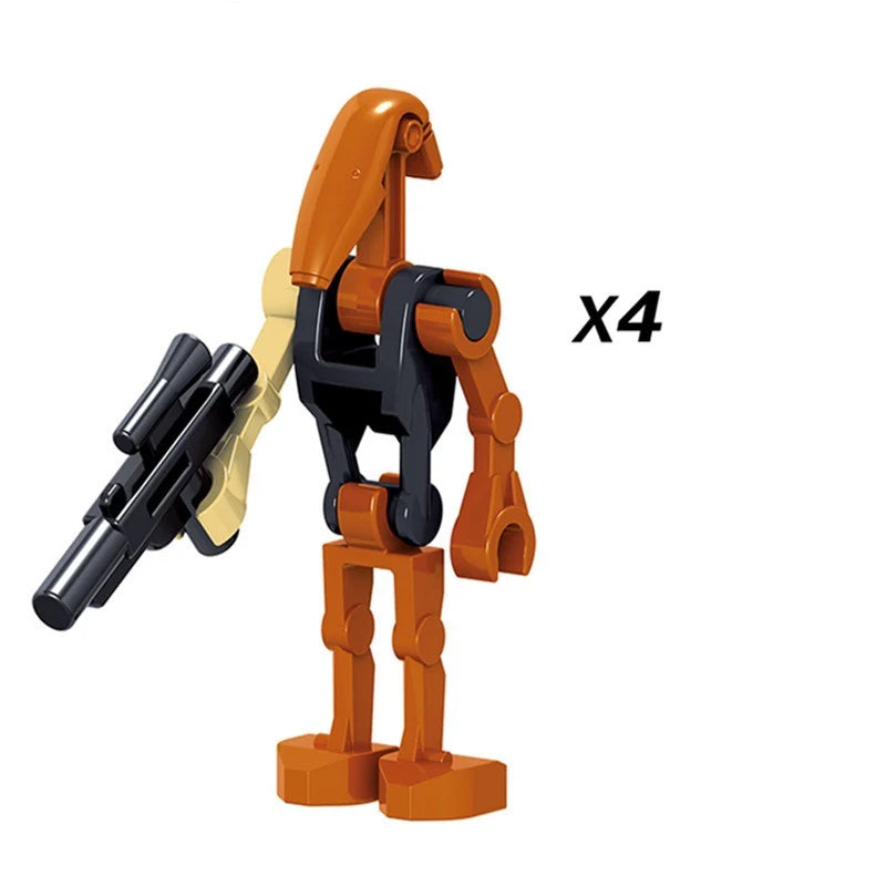 4 x R0-GR Droid custom Star Wars Minifigure