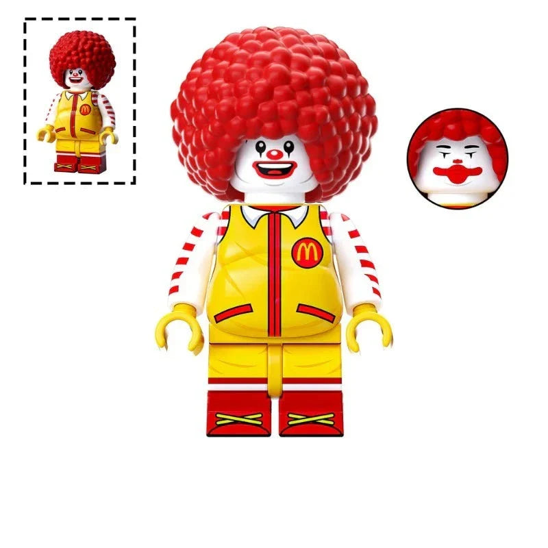 Fat Ronald McDonald Custom Fast Food Clown Icon Minifigure