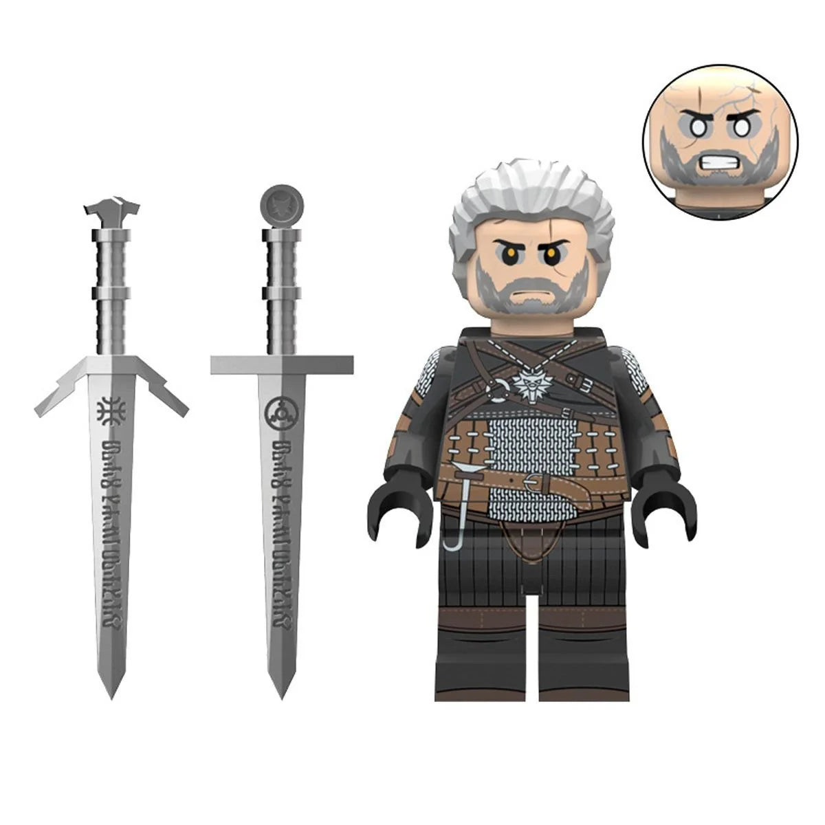 Geralt of Rivia From The Witcher Custom Minifigure