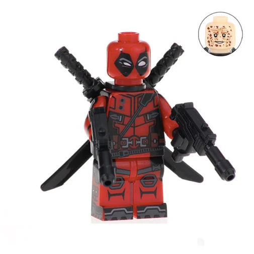 Deadpool Custom Marvel Superhero Minifigure with Swords