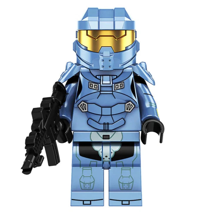 Navy Blue Spartan Custom Halo Video Game Minifigure