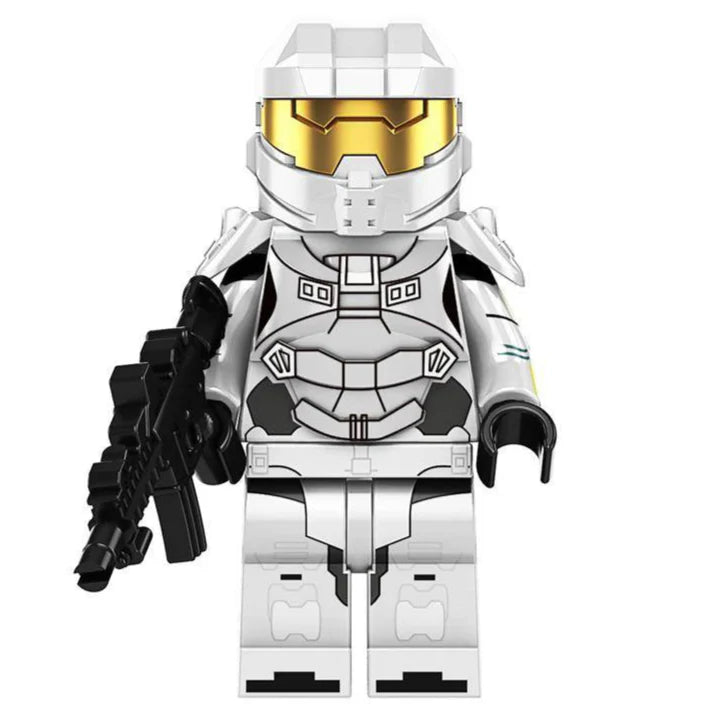 White Spartan Custom Halo Video Game Minifigure