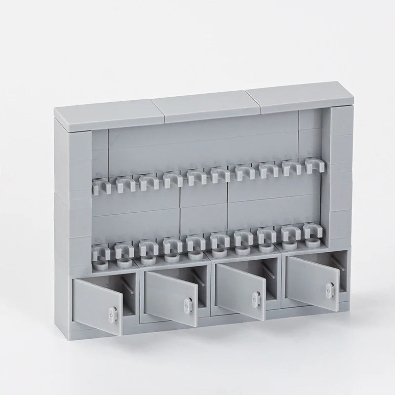 Weapon Rack Cabinet Custom MOC Accessory Set