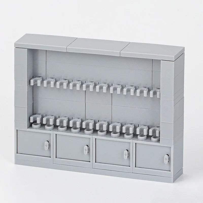 Weapon Rack Cabinet Custom MOC Accessory Set