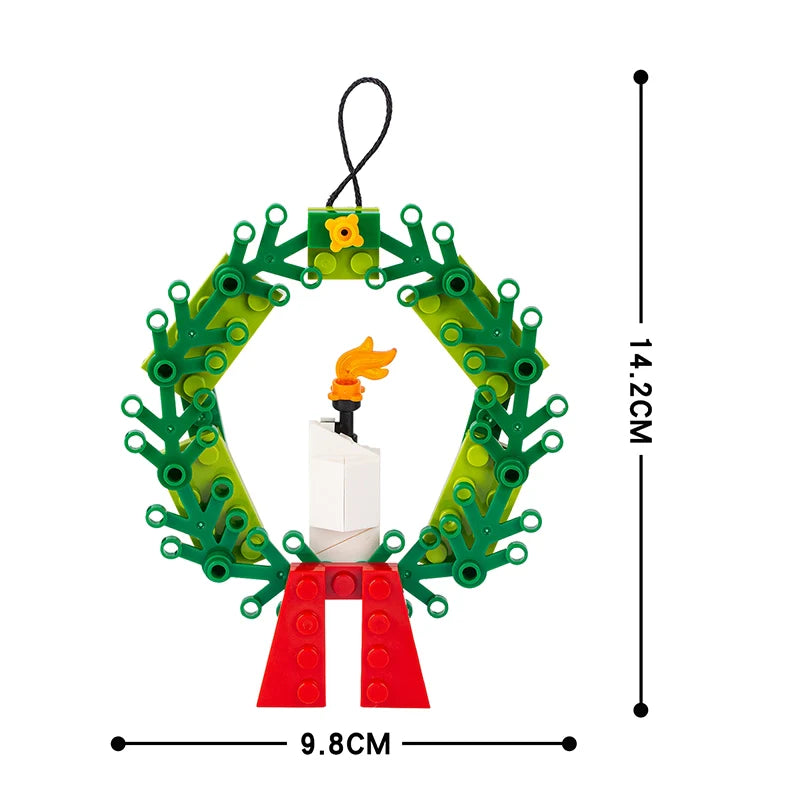 Christmas Wreath Creative Festival Ornament MOC