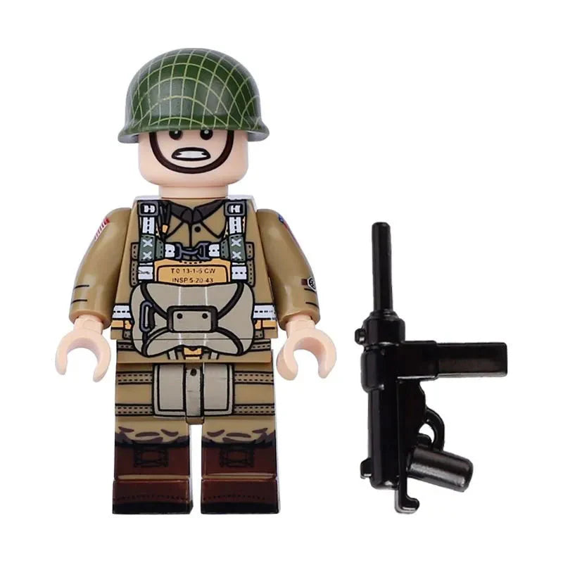 WW2 US Army 82nd Airborne Paratrooper Soldier Custom Minifigure