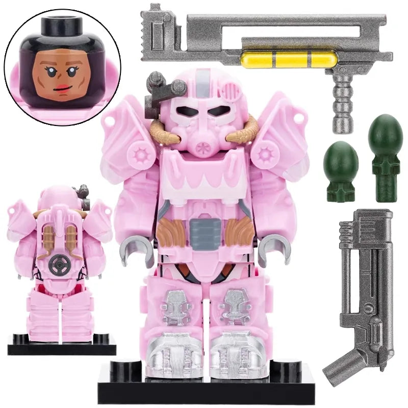 T-60 Power Armor (Pink) Custom Fallout Minifigure