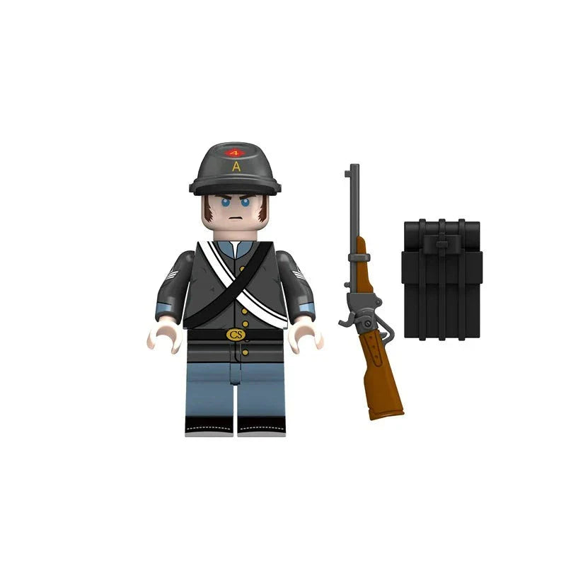 American Civil War Confederate Lone Star Guards Custom Military Minifigure