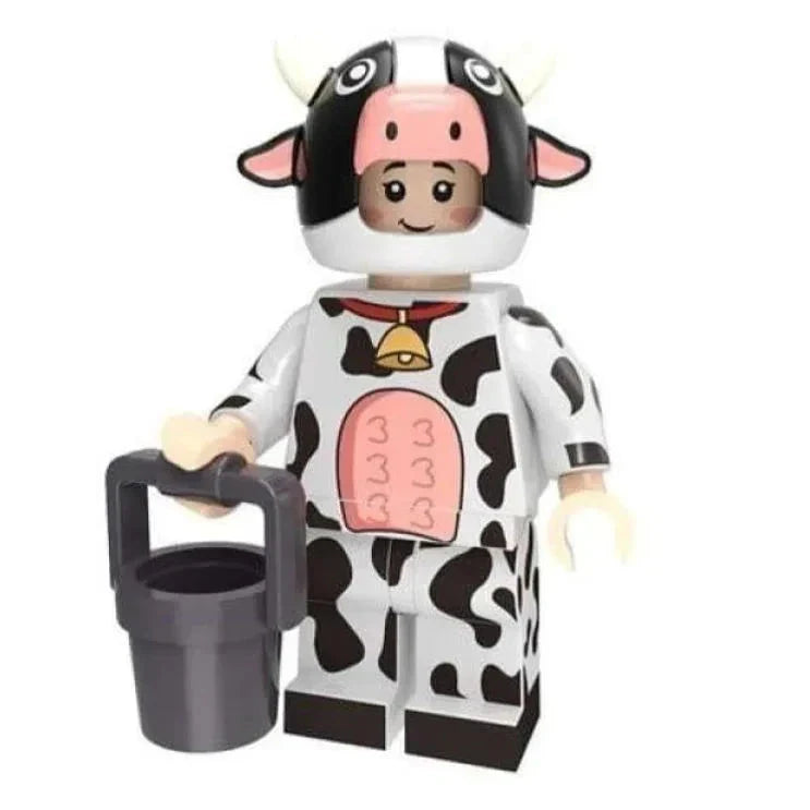 Cow Mascot Custom Collectable Series Minifigure