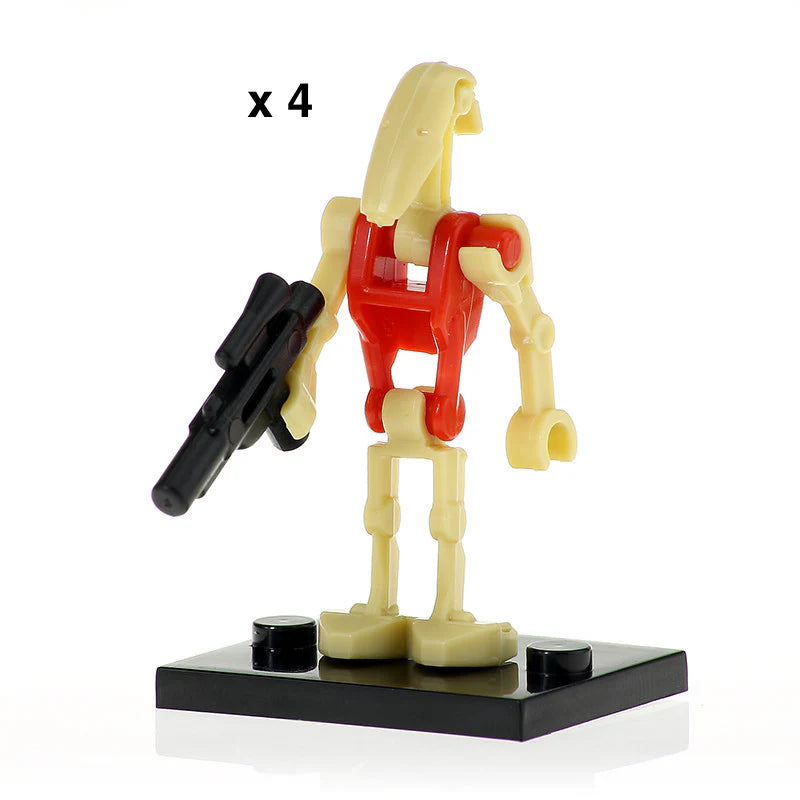 4 x Security Battle Droid custom Star Wars Minifigure