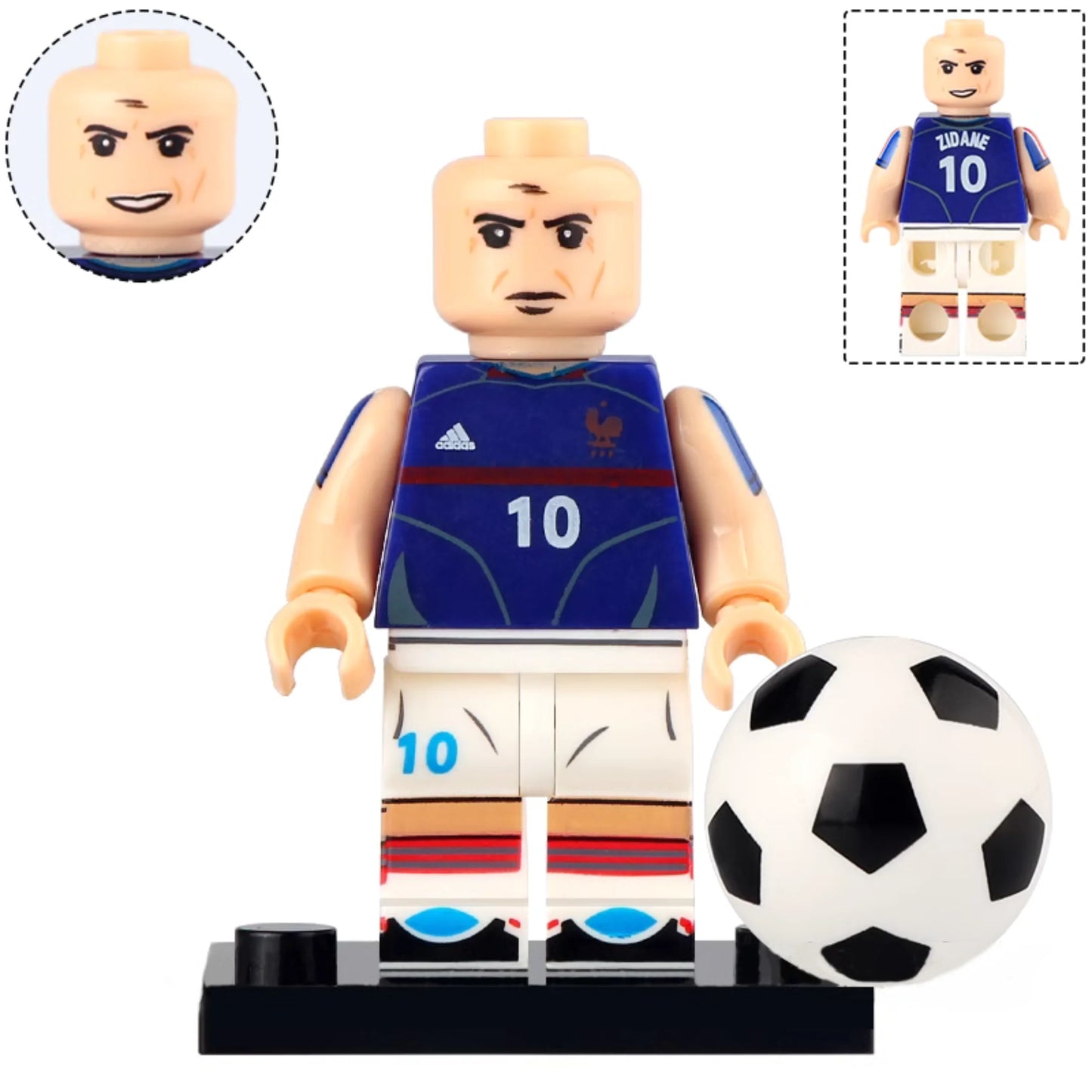 Zinedine Zidane Football Legend Custom Minifigure