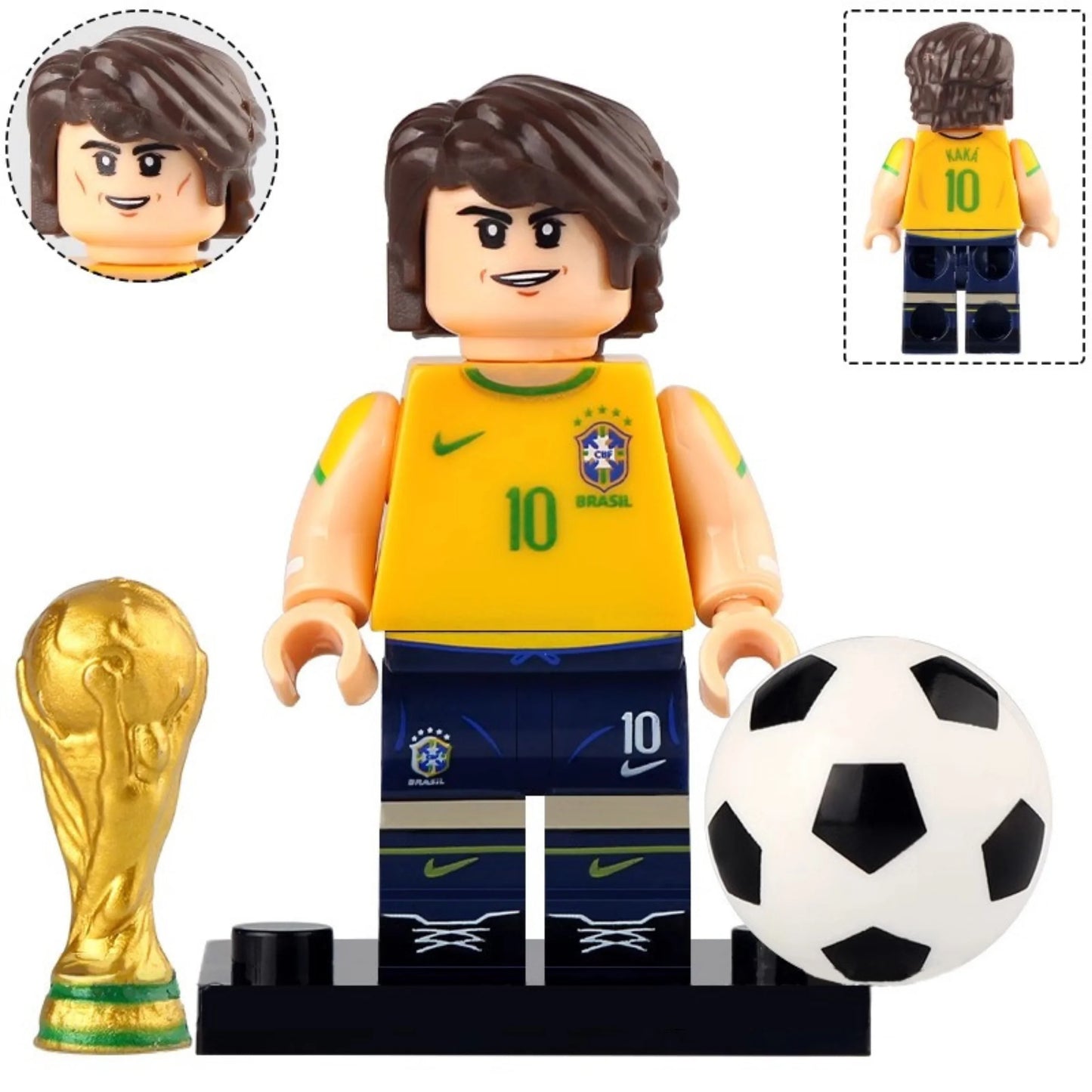 Kak Custom Brazil Football Legend Minifigure