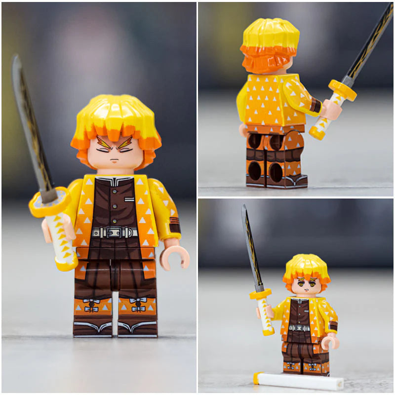 Zenitsu Agatsuma From Demon Slayer Custom Anime Minifigure