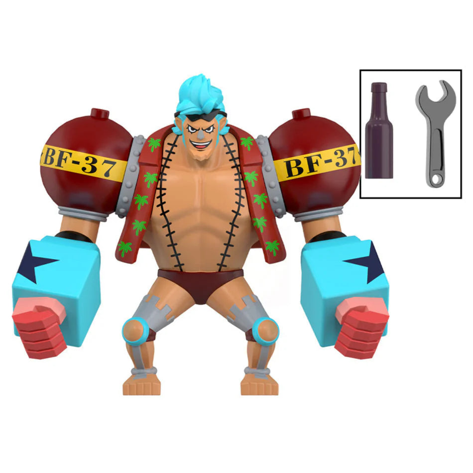 Franky Custom One Piece Anime Large Minifigure