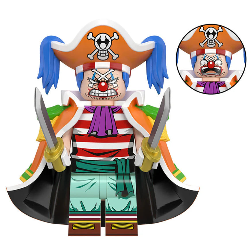 Buggy Custom One Piece Anime Minifigure