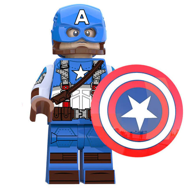 Captain America (First Avenger) Custom Marvel Superhero Minifigure