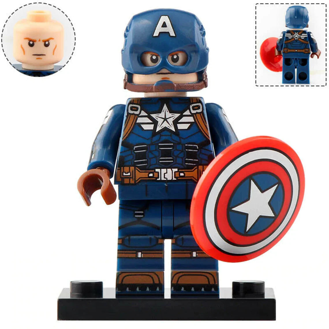 Captain America (Winter Soldier) Custom Marvel Superhero Minifigure