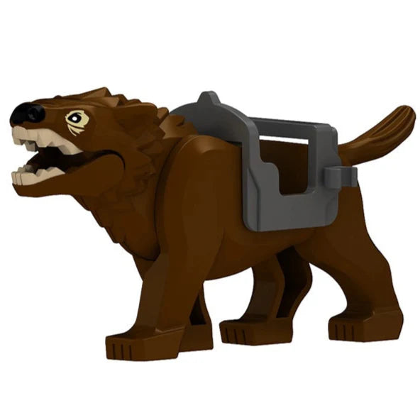 Dark Brown Wolf Custom Lord of the Rings Minifigure1