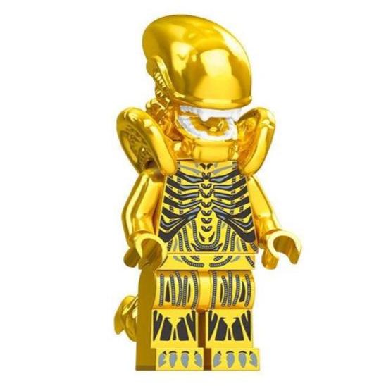 Aliens Gold Xenomorph Custom Horror Minifigure1