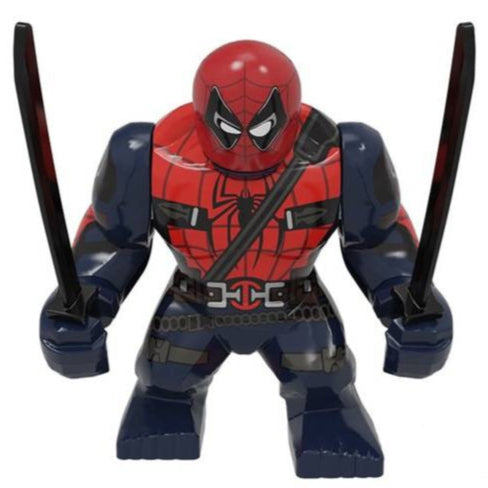 Spider-Man x Deadpool Custom Marvel Superhero Large Minifigure1