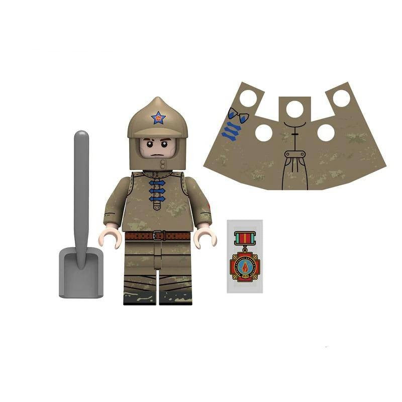 Soviet Road Construction Soldier Custom Military Minifigure2