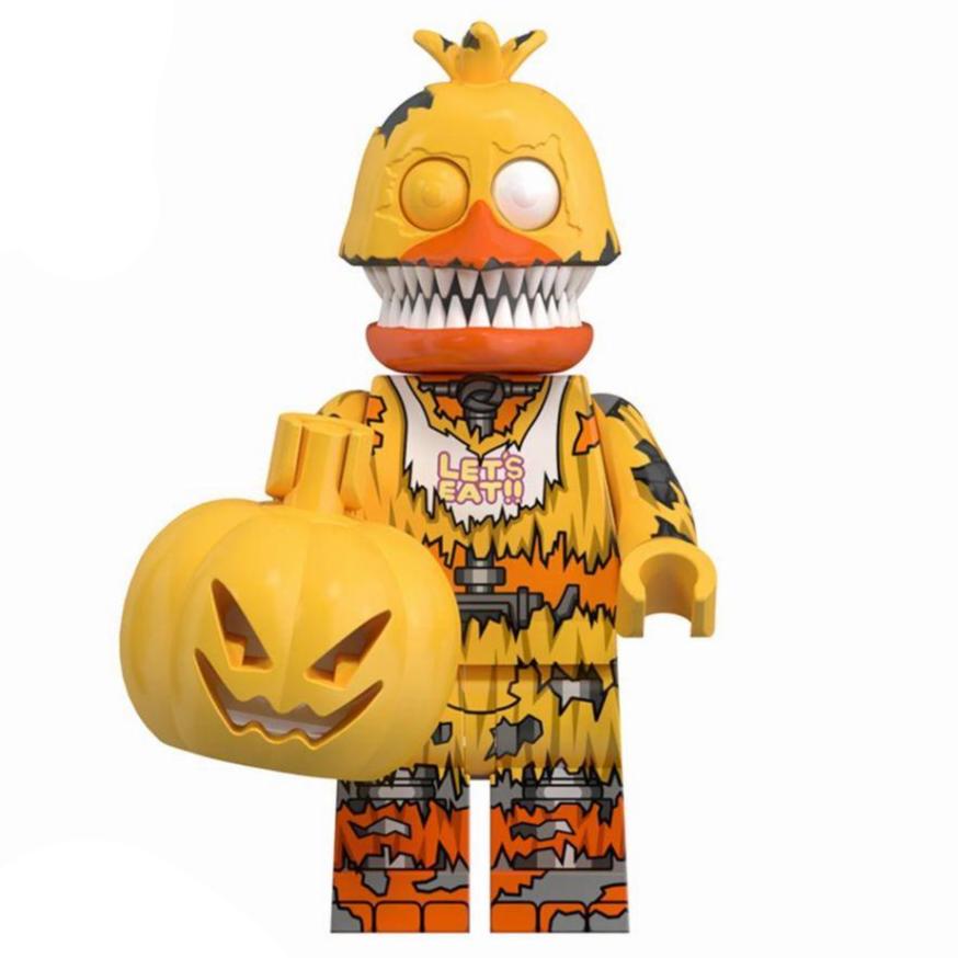 Jack-O-Chica from Five Nights at Freddy's Custom Horror Minifigure1