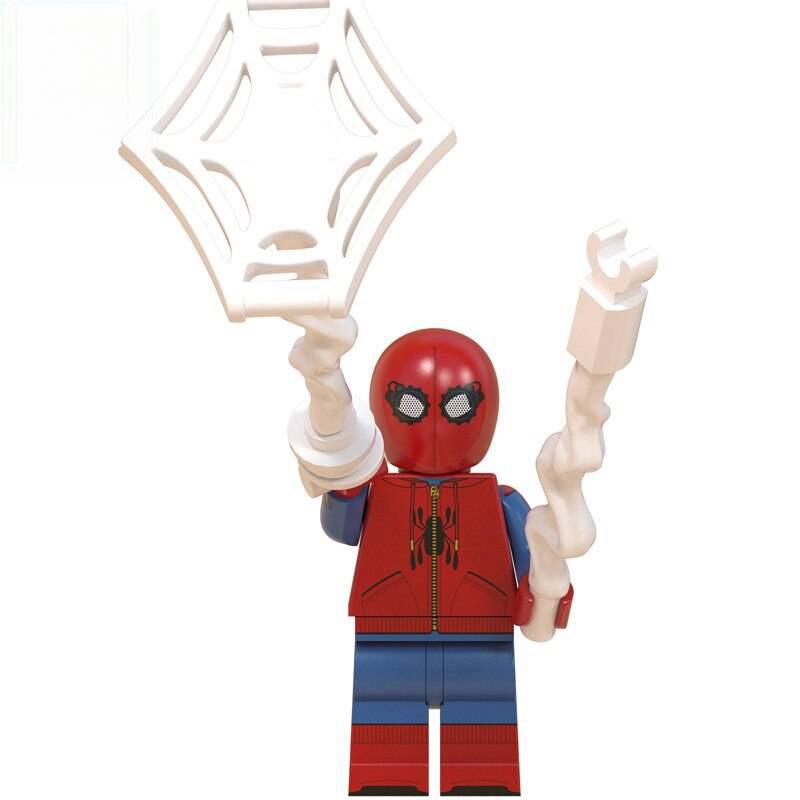 Spider-Man (Home Made Suit) Custom Marvel Superhero Minifigure1