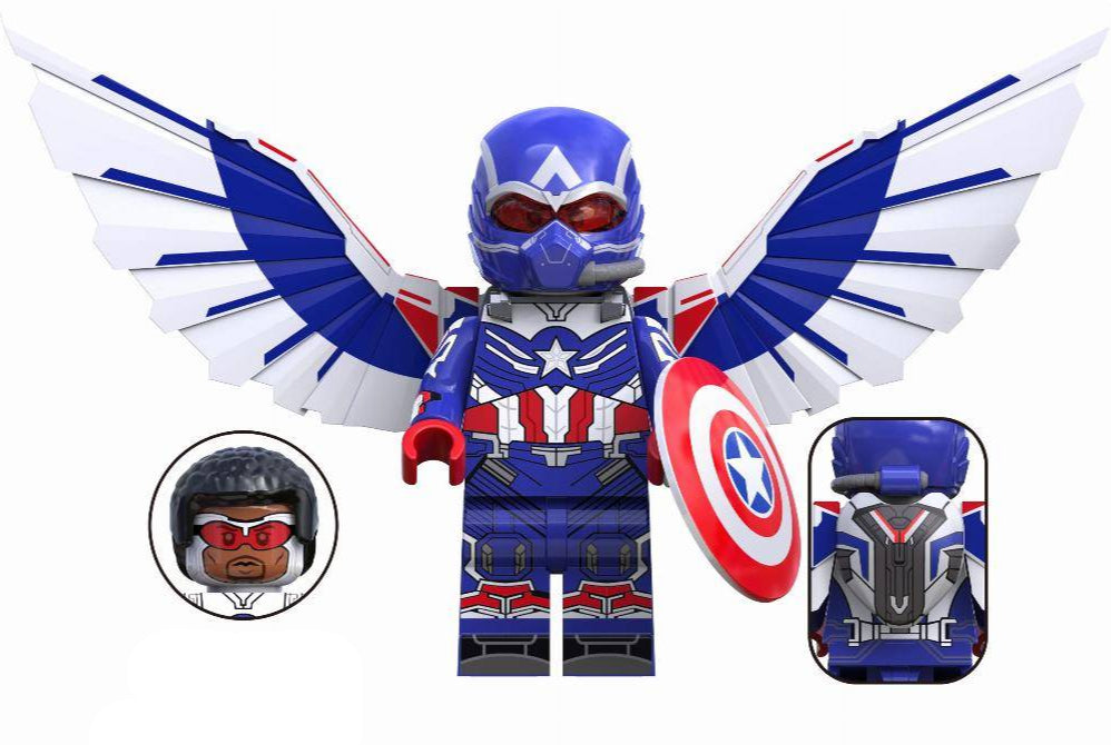 Captain America (Sam Wilson) (Brave New World) Custom Marvel Superhero Minifigure1