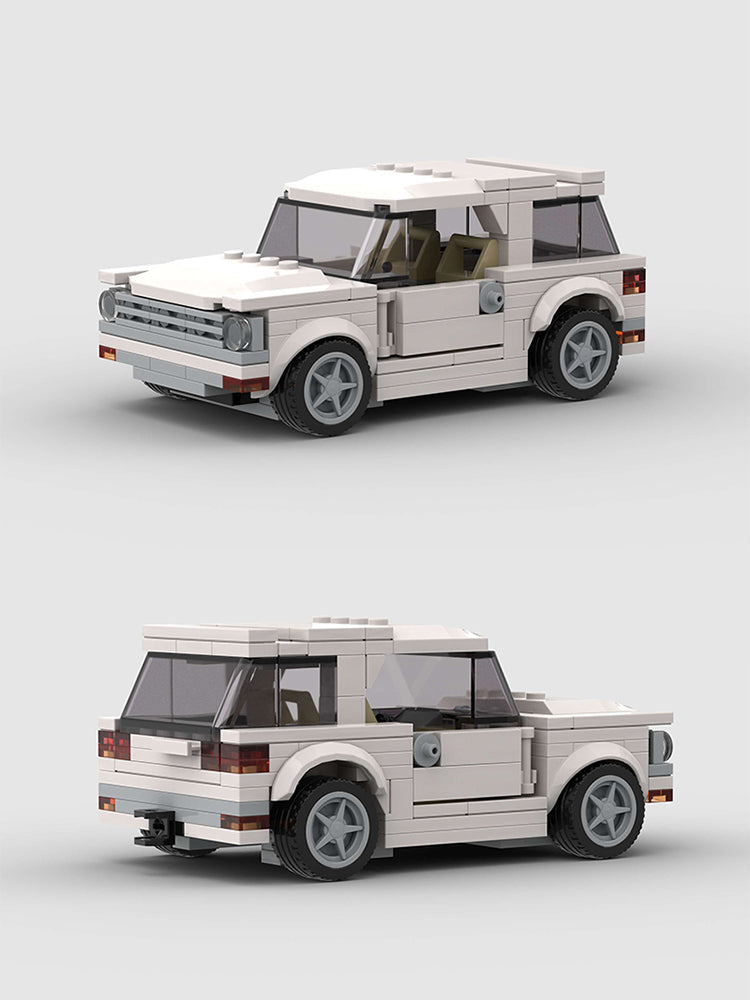 White SUV Truck Custom Car MOC