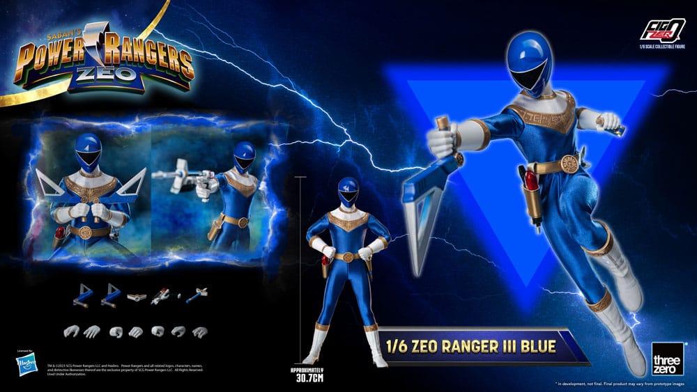 Power Rangers Zeo FigZero Action Figure 1/6 Ranger III Blue 30cm9