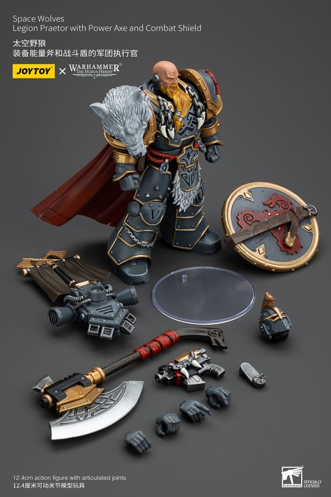 Warhammer The Horus Heresy Action Figure 1/18 Space Wolves Legion Praetor with Power Axe and Combat Shield 12cm9