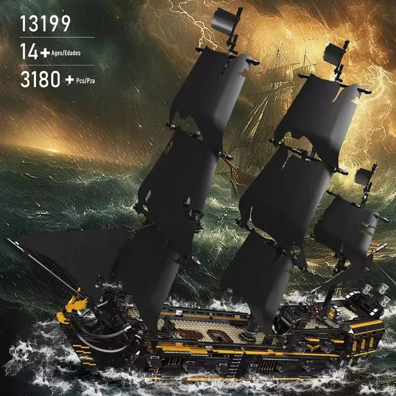 Black Pearl Pirate Ship Building Set1