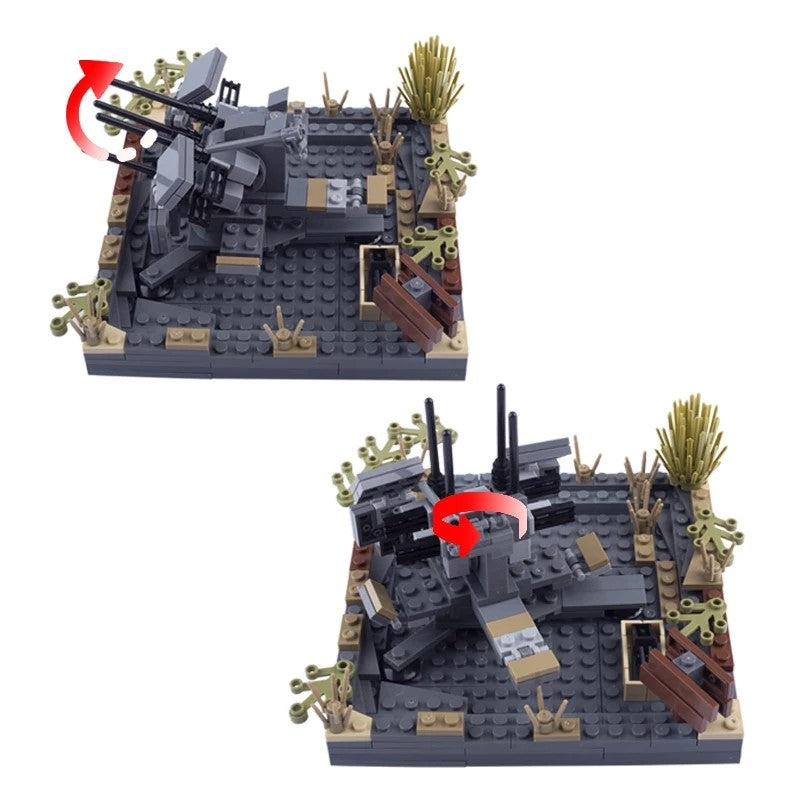 WW2 German Flakvierling 38 AA Display Set5