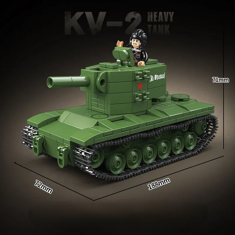 WW2 KV-2 Soviet Heavy Army Tank (Mini)2