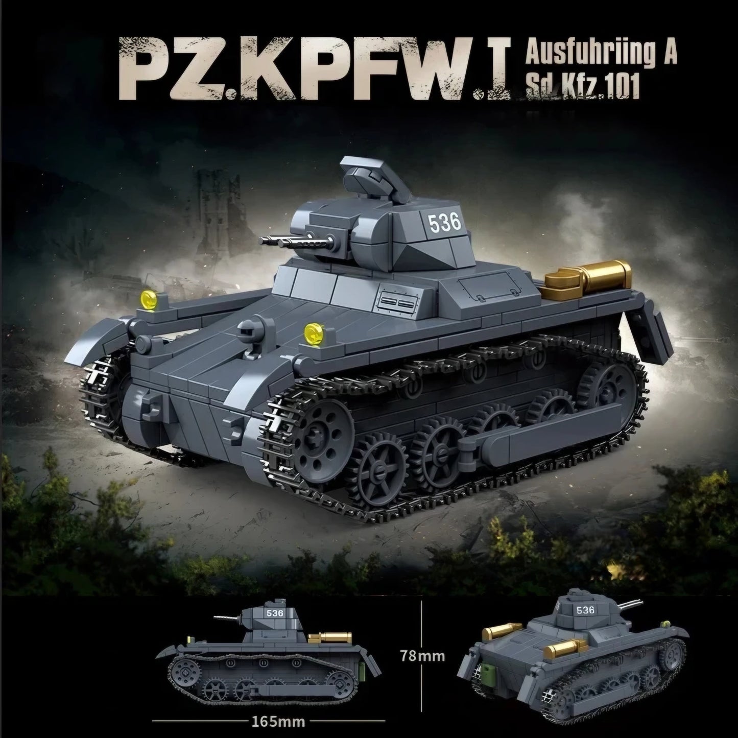 WW2 German Panzerkampfwagen I Ausf.A (Sd.Kfz.101) Tank1