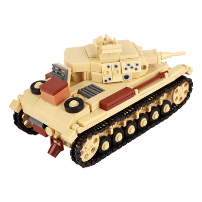 WW2 German Panzer III Tank Custom Military MOC