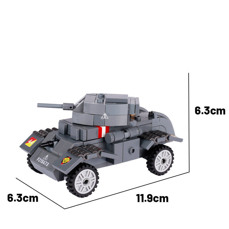 WW2 T17E1 Staghound Armored Car Custom Military MOC3