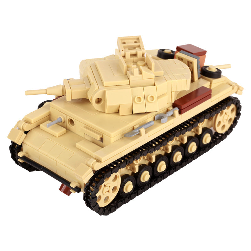 WW2 German Panzer III Tank Custom Military MOC